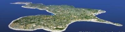 Seafront land on the island Adriatic Sea
